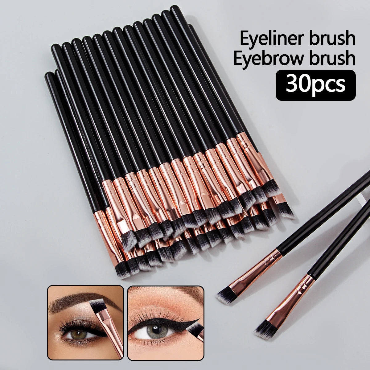 Ultra-Fine Eyeliner & Eyebrow Brush Set – 6 to 30 Pcs