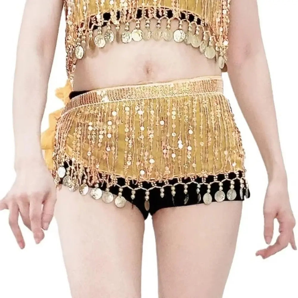Sequin Belly Dance Hip Scarf – Tassel Fringe Waist Belt Skirt Dance Hip Scarf Nixie