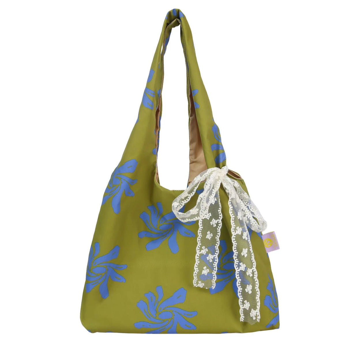 Floral Canvas Shoulder Bag | Large Capacity Women's Beach Tote Canvas Shoulder Tote Nixie Green