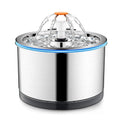 2.5L Stainless Steel Pet Fountain – Auto Cat Dog Water Dispenser Pet Water Fountain Nixie WHITE
