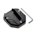 Aluminum Motorcycle Kickstand Extension Foot Pad Side Stand Kickstand Foot Pad Nixie Black