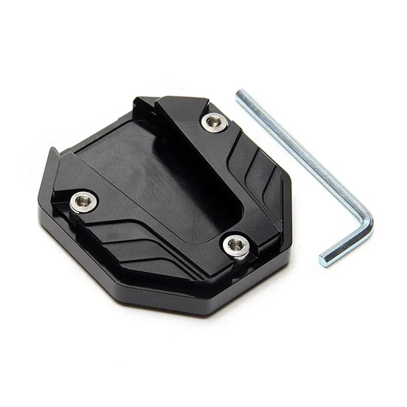 Aluminum Motorcycle Kickstand Extension Foot Pad Side Stand Kickstand Foot Pad Nixie Black