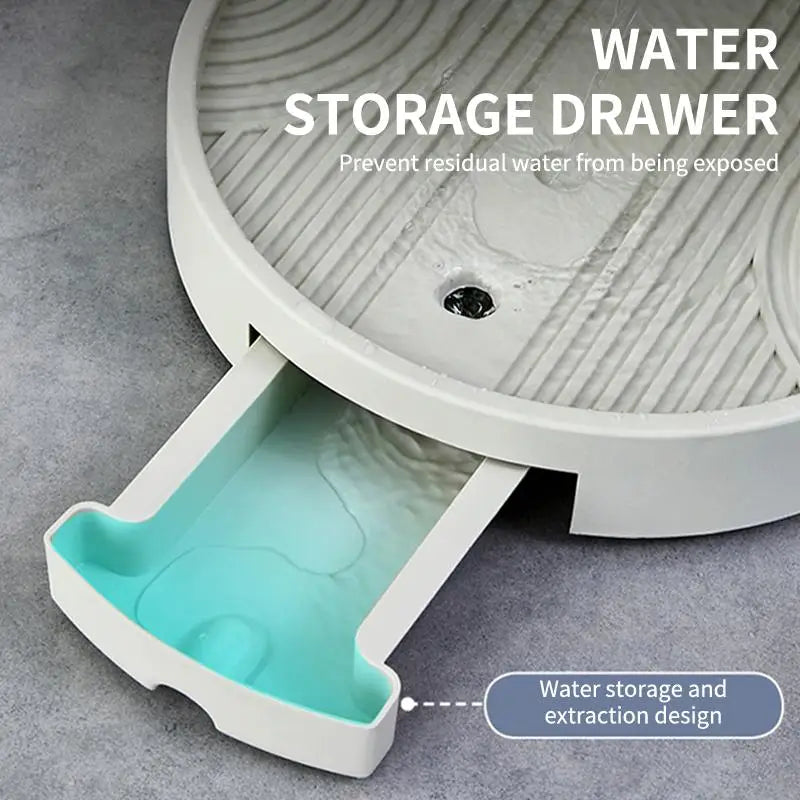 Round Caster Flower Pot Tray with Drainage – 3 Sizes Plant Caster Tray Nixie