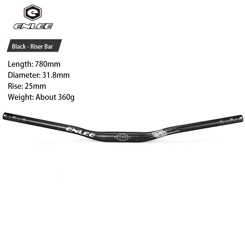 ENLEE MTB Handlebar 720mm 780mm 3D Forged Aluminum Alloy Bar MTB Handlebar Nixie BLACK-780MM
