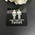 Acrylic Bathroom Sign Men & Women – Round & Square 3.94in Bathroom Door Sign Nixie A4