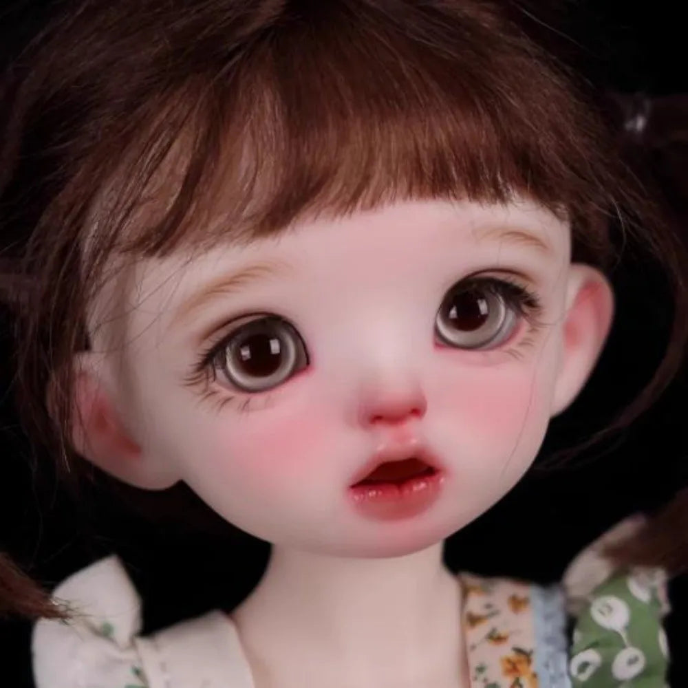 Glass Eyes 10/18mm for BJD Dolls – Pink, Brown & Grey | 1 Pair Doll Eyes Nixie