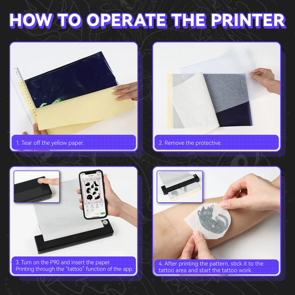 A4 Portable Thermal Tattoo Stencil Printer – Inkless Rechargeable