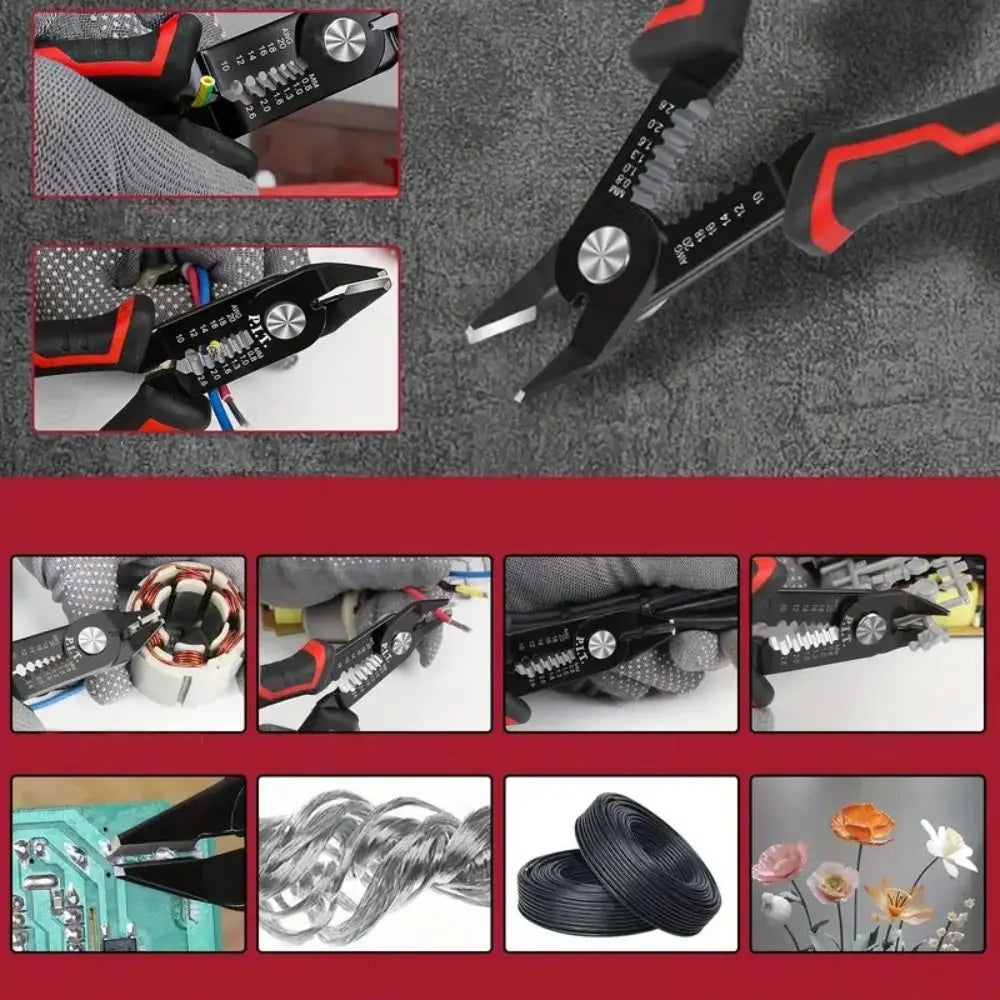 Wire Stripper & Crimping Pliers – Adjustable AWG 10-20