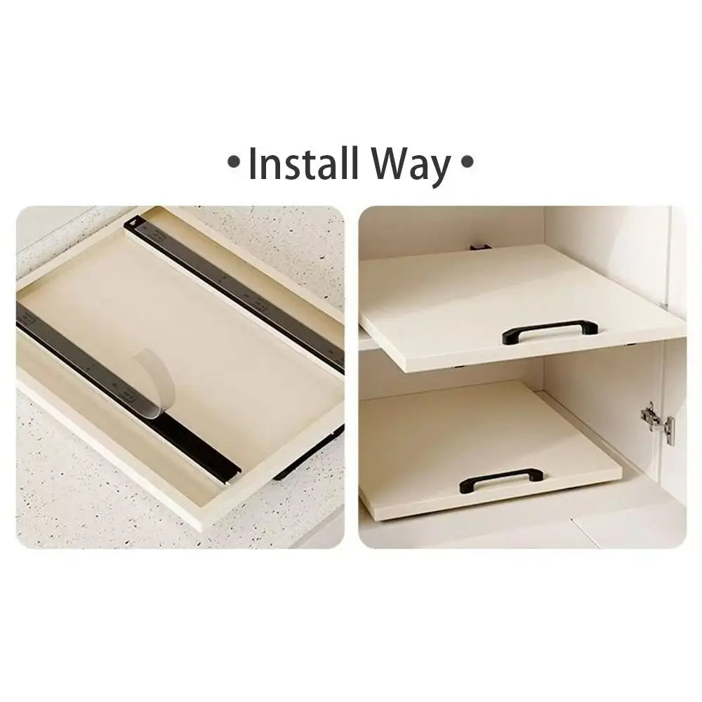 Under Sink Pull-Out Shelf No-Drill Slide-Out Cabinet Organizer Cabinet Organizer Shelf Nixie