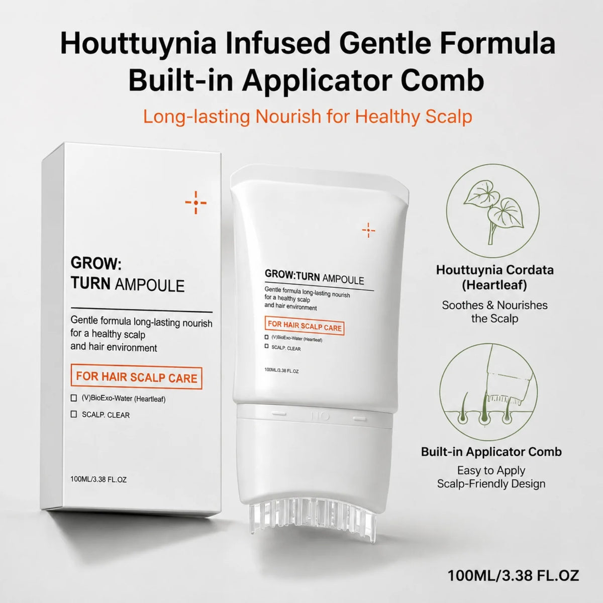 GROW:TURN Ampoule Scalp Serum – Nourishing Hair Root Treatment Scalp Care Serum Nixie