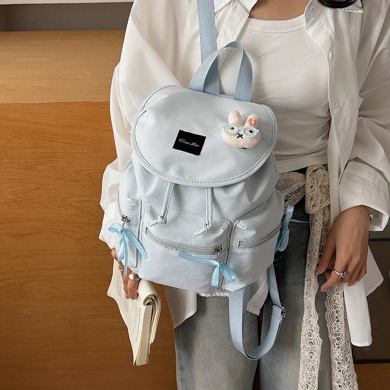 Korean-Style Small Canvas Backpack for Women | Travel & School Women's Backpack Nixie