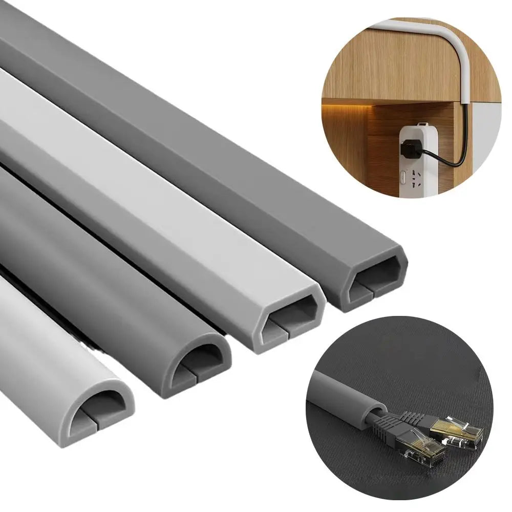 Self-Adhesive Floor Cord Cover Trapezoid Cable Duct Protector
