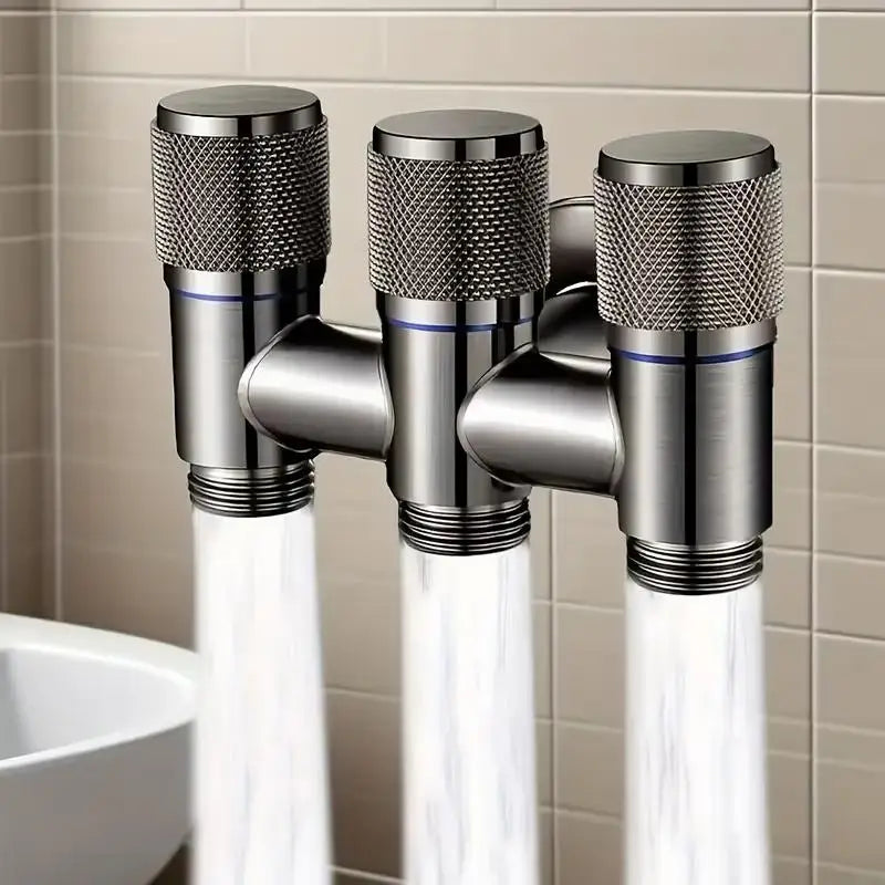 3-Way Stainless Steel Water Diverter Valve – 1 Inlet 3 Outlets