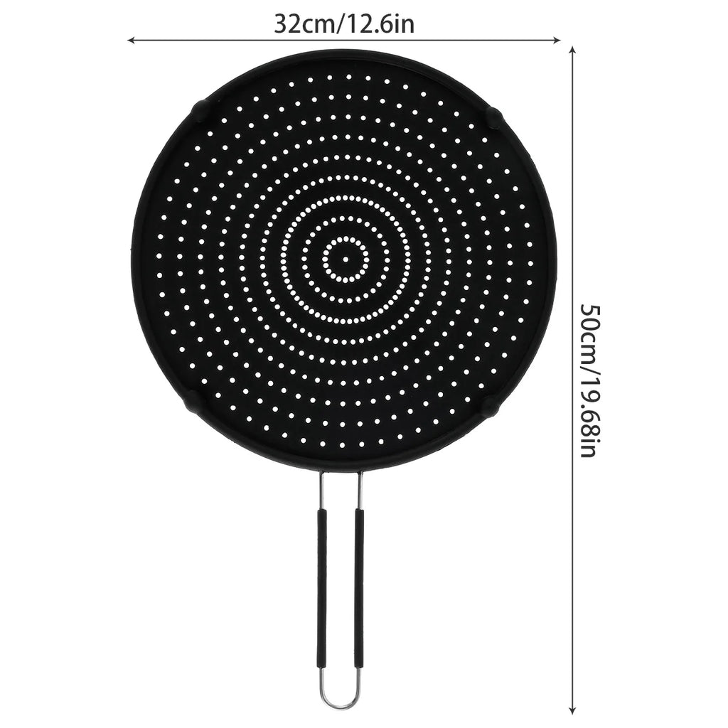 Silicone Splatter Screen Foldable Handle – Oil Splash Guard Splatter Screen Nixie