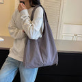 Nixie Large Capacity Canvas Nylon Tote Bag – Women's Commuter Canvas Tote Bag Nixie Gray
