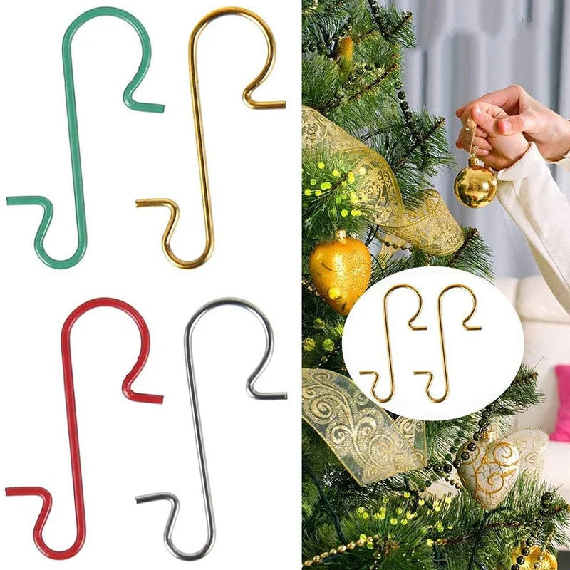 50pcs Metal S-Shaped Christmas Ornament Hooks – Tree Ball Hangers Christmas Ornament Hooks Nixie