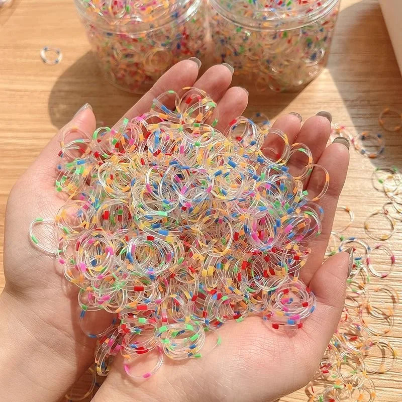 800 Pcs Girls Colorful Elastic Hair Bands – Gentle Kids Scrunchies Elastic Hair Bands Nixie
