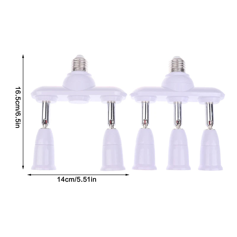 E26 E27 Light Socket Splitter 1 to 2 or 3 Bulb Adapter