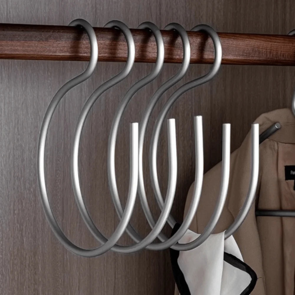 Metal S-Shape Hook Hat Cap Closet Organizer | Aluminum Alloy