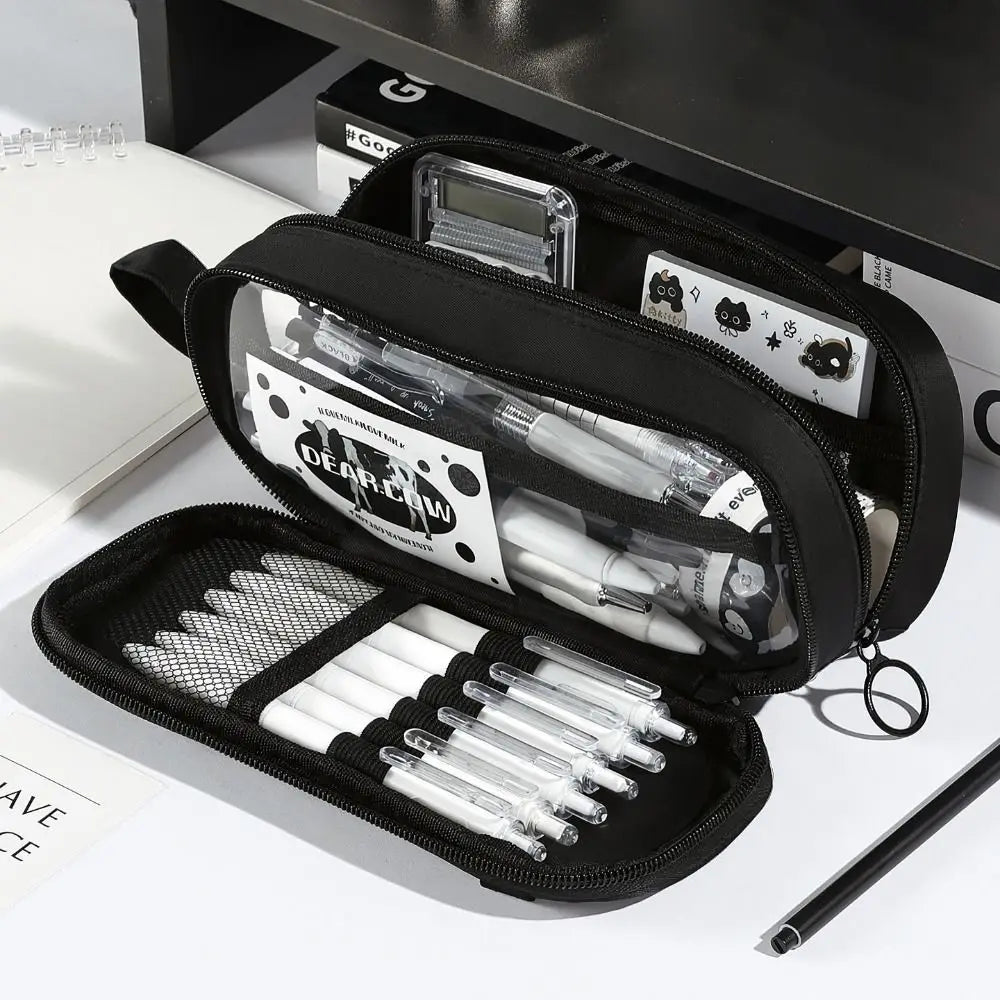 Large Capacity Minimalist Pencil Case Multi-Layer Stationery Bag