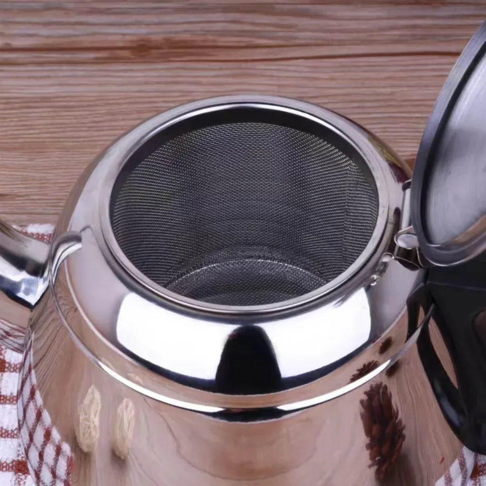 Stainless Steel Teapot 1.2L/1.5L | Loose Leaf Tea Filter Stainless Steel Teapot Nixie