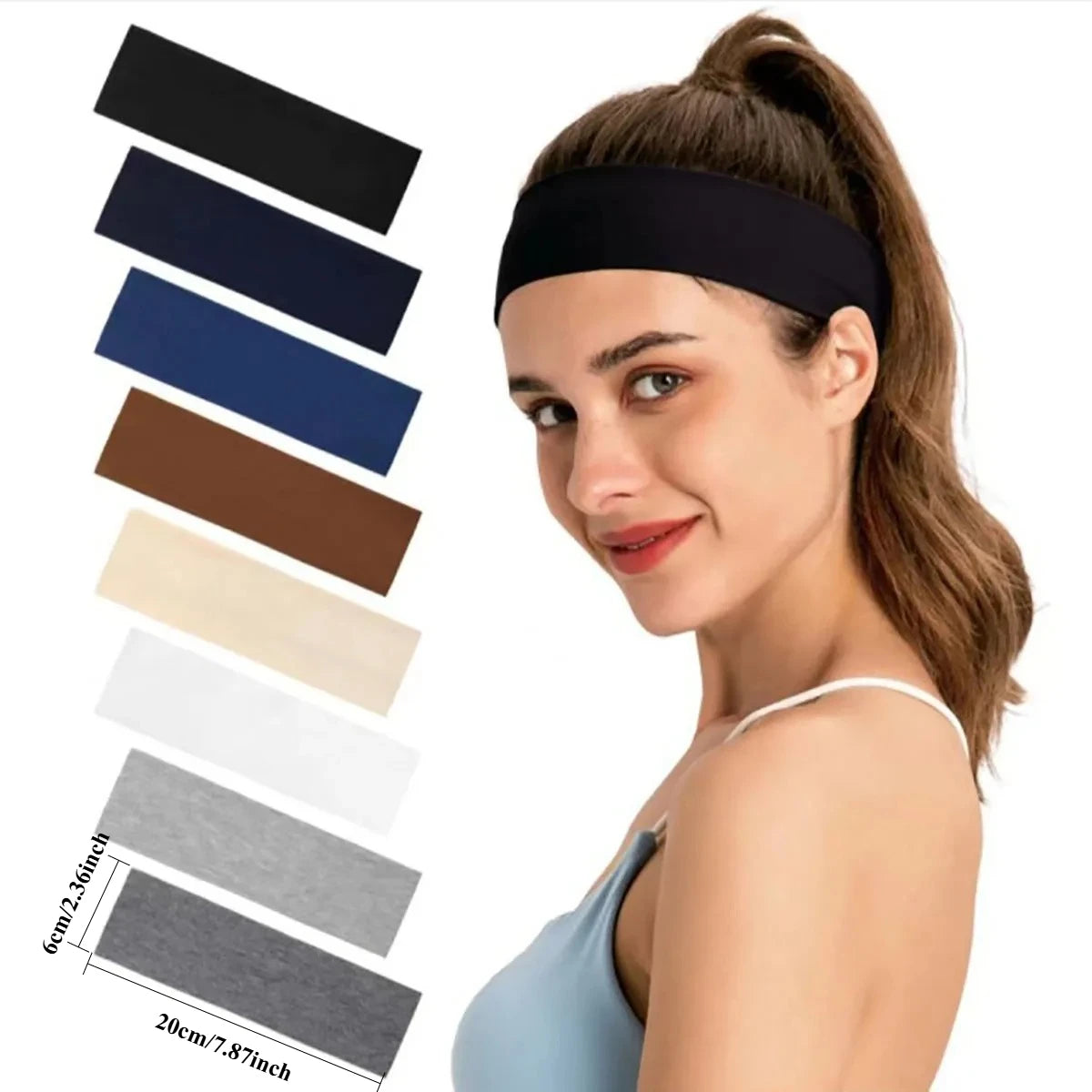 10 Pcs Elastic Headbands for Women – Yoga, Sports & Makeup Elastic Headband Set Nixie