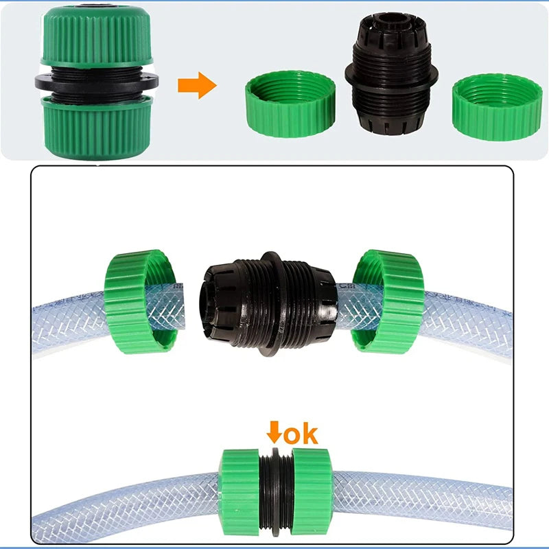 5-Pack Flexible Hose Quick Connect Water Pipe Garden Fittings Garden Hose Fittings Nixie