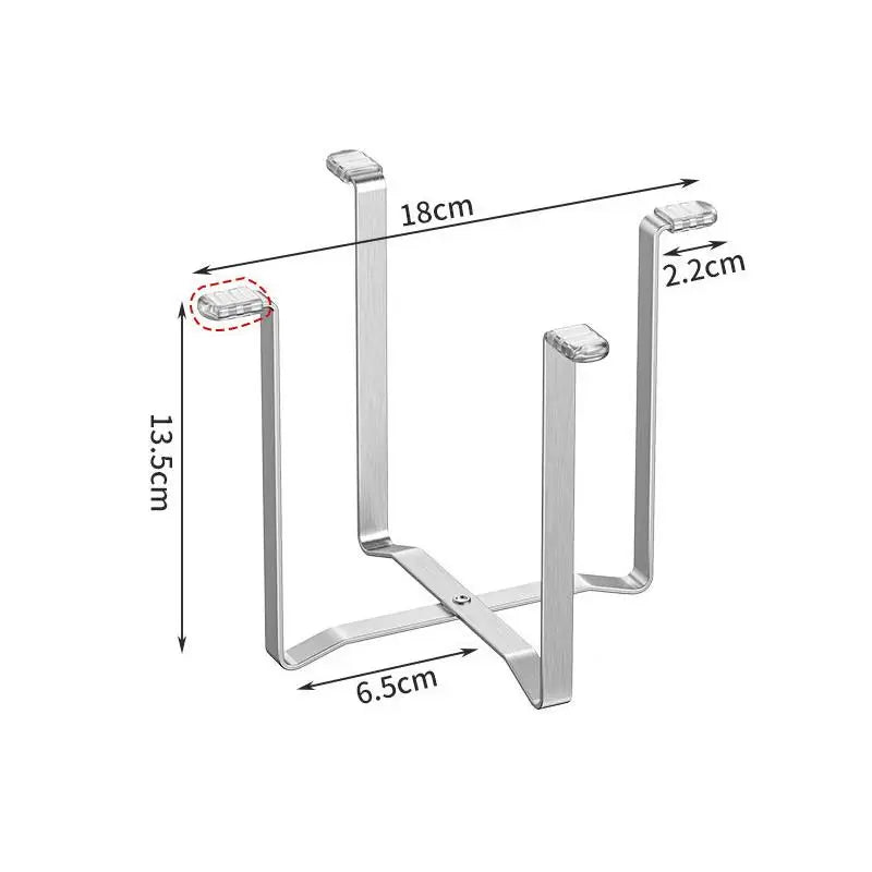 Foldable Stainless Steel Trash Bag Holder – Kitchen & Garage Trash Bag Holder Nixie