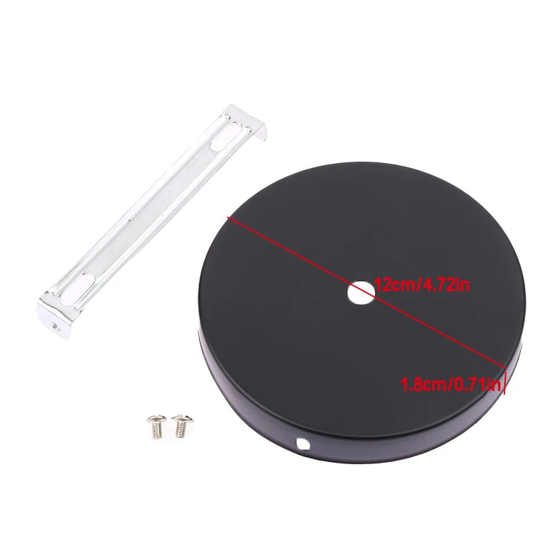 12cm Metal Ceiling Canopy Plate DIY Retro Pendant Light Base