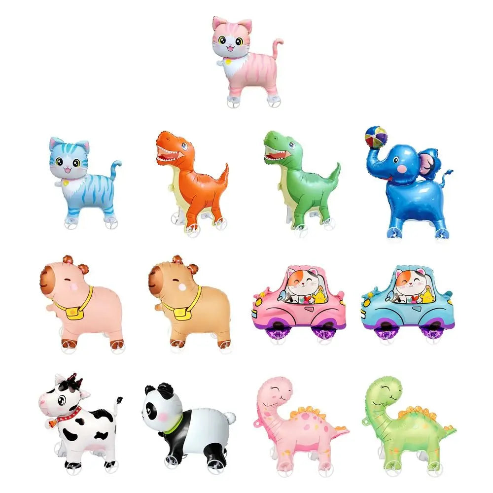 4D Dinosaur Walking Foil Balloon with Wheels | Party Décor Party Foil Balloon Nixie