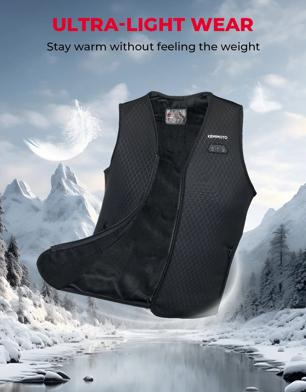 KEMITOUR Electric Heated Vest Men Women – 6-Zone Warmth Electric Heated Vest Nixie