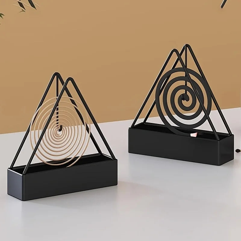 Triangular Metal Mosquito Coil Holder & Incense Stand