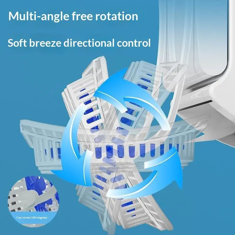 AC Wind Deflector 3 Fans – No-Drill Air Baffle for Home & Office AC Wind Deflector Nixie