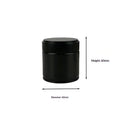 Mini Airtight Matcha Powder Tin Can | Portable Tinplate Jar Food Storage Tin Nixie 60mm Black