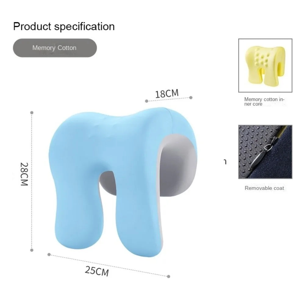 Memory Foam Nap Pillow – Ergonomic Neck Support for Desk & Travel