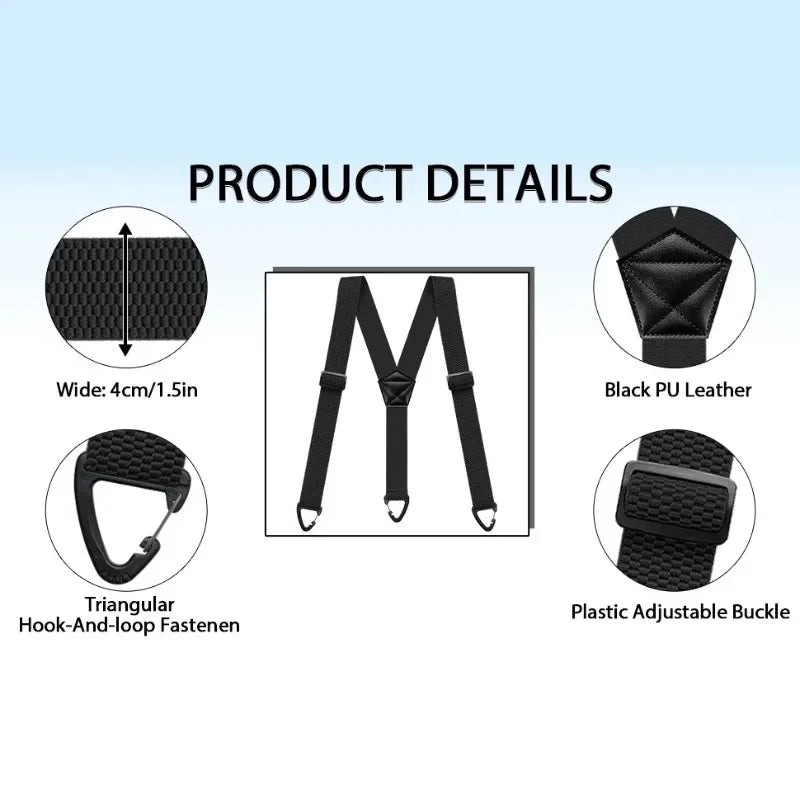 Hidden Suspenders 4cm Elastic Y-Back Braces Men Women Unisex Elastic Suspenders Nixie