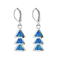 Crystal Triangle Drop Earrings – Vintage Blue Geometric Fashion Drop Dangle Earrings Nixie Blue