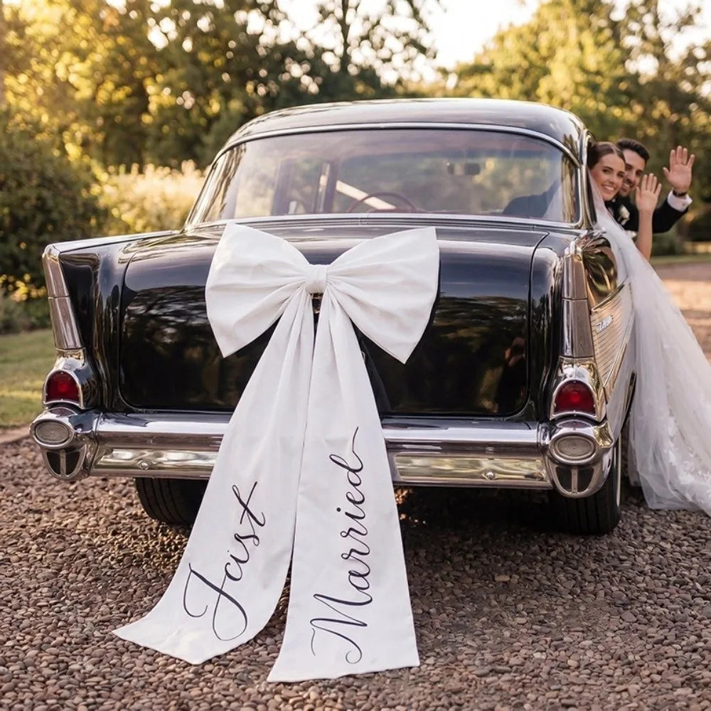 Large Wedding Car Bow – Elegant Ribbon Bridal Car Decoration Wedding Car Decoration Nixie