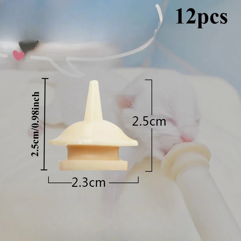 12-Pack Pet Silicone Feeding Nipples – Milk, Water & Medicine Pet Feeding Nipples Nixie short