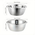 2-Piece Stainless Steel Colander Set – Pasta & Veggie Strainer Colander Strainer Set Nixie 1 Set