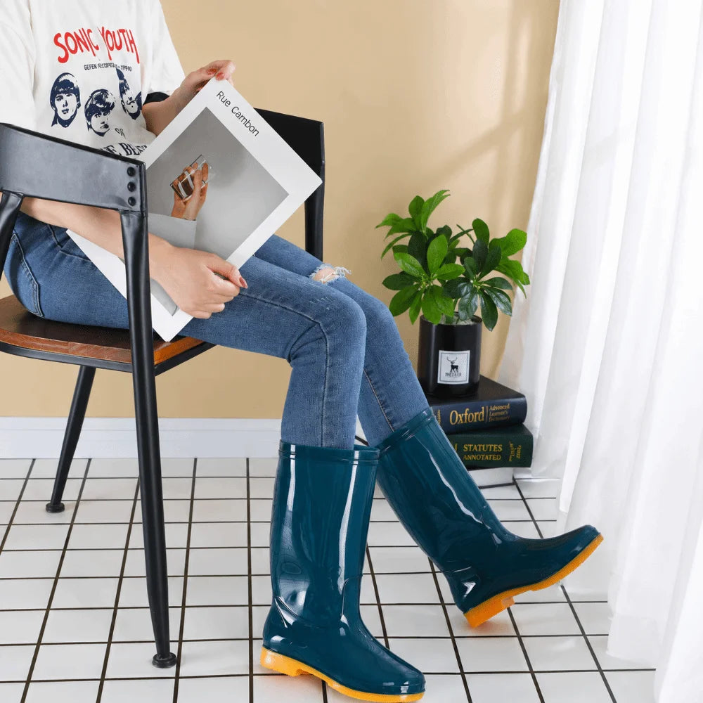 Women's Waterproof Mid-Calf Rain Boots – Non-Slip PVC Garden Boots Women's Rain Boots Nixie