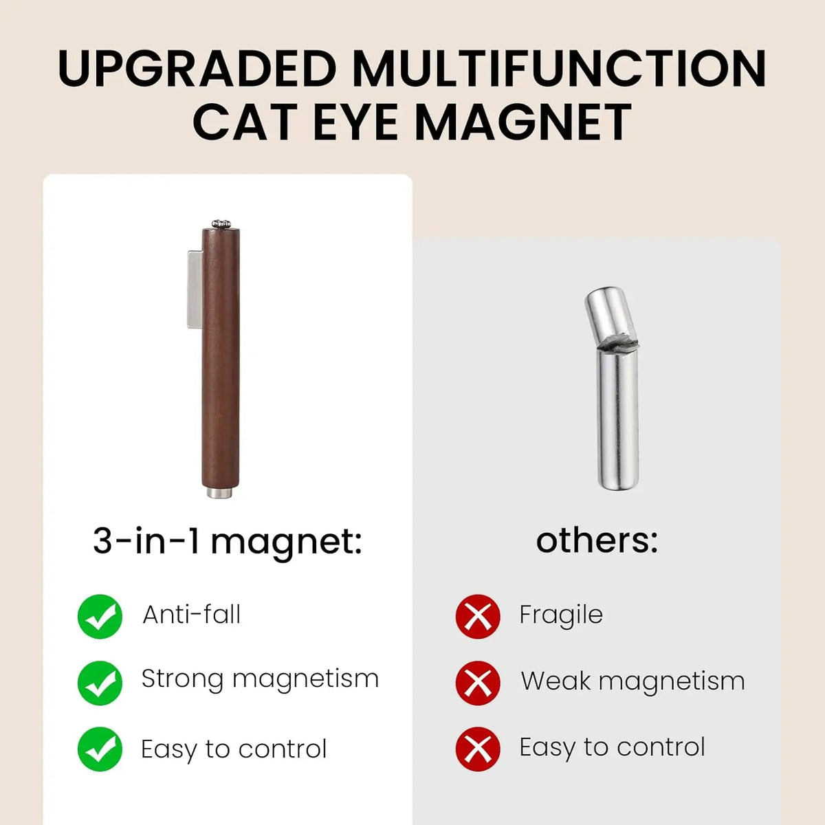 3-in-1 Cigar Nail Magnet | Cat Eye Aurora High Gauss Tool Nail Art Magnet Nixie
