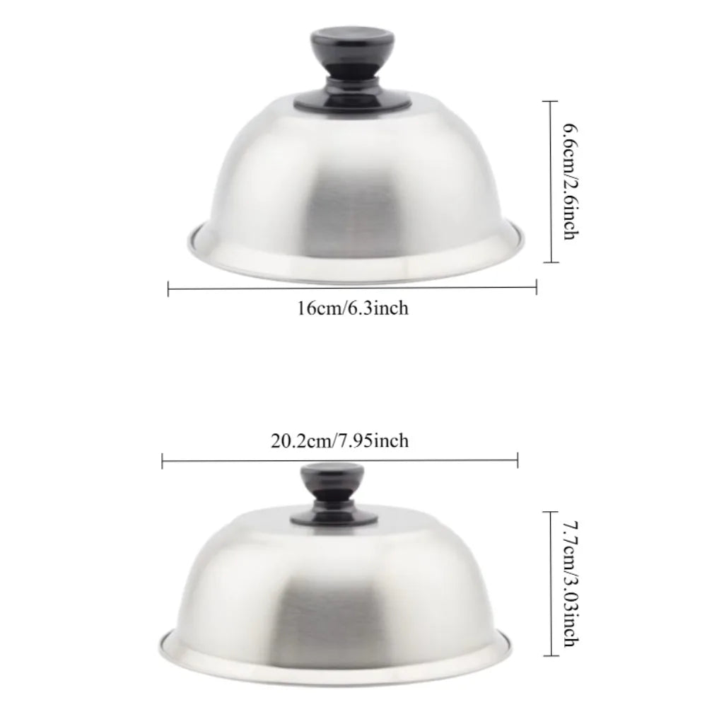 Stainless Steel Dome Lid for Cheese Melting, Burgers & BBQ Cookware Dome Lid Nixie