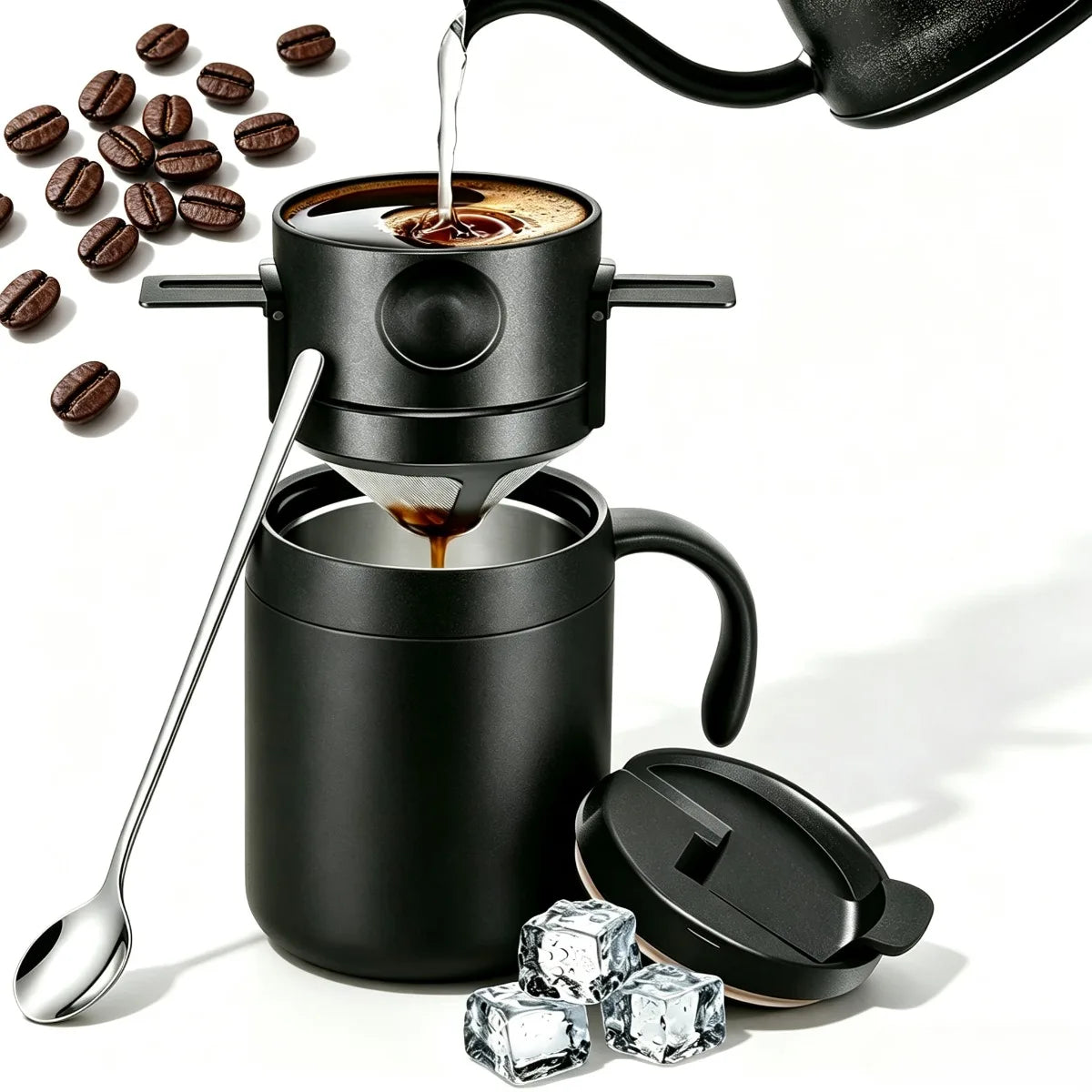 Stainless Steel Thermal Coffee Mug with Handle 350/550ml Thermal Travel Mug Nixie