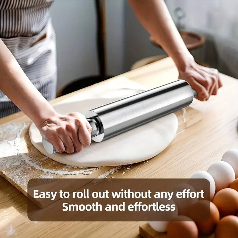 Stainless Steel Rolling Pin – Heavy Duty Dough Roller | Nixie Baking Rolling Pin Nixie