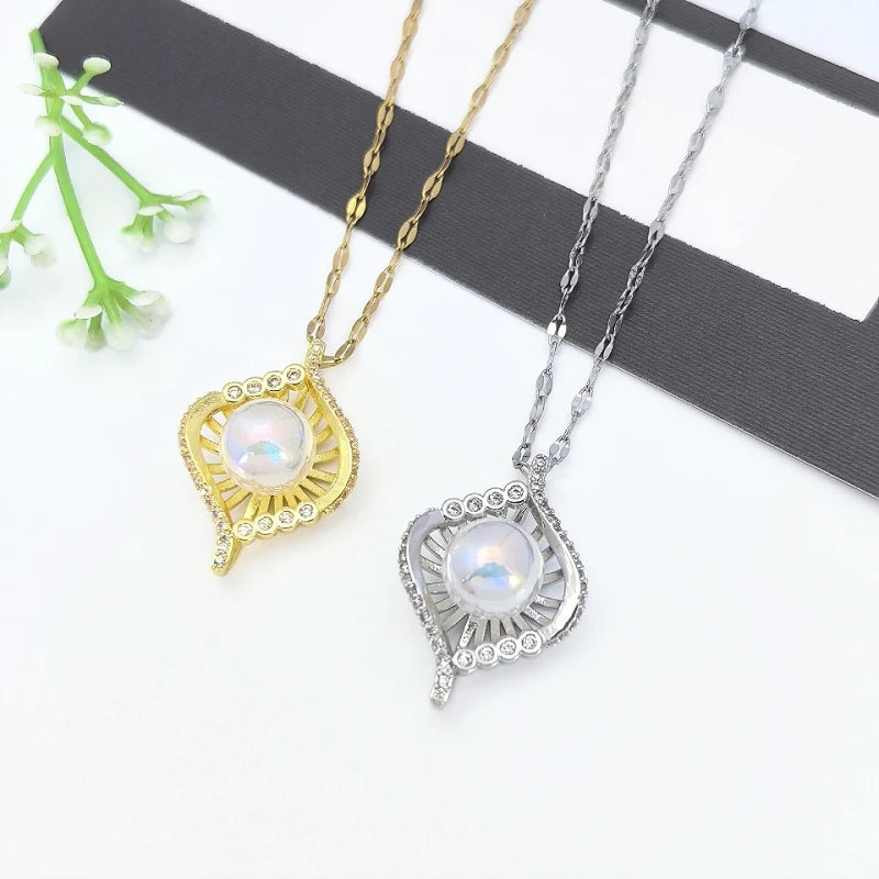 Imitation Pearl Pendant Necklace – Stainless Steel Choker Pendant Necklace Nixie