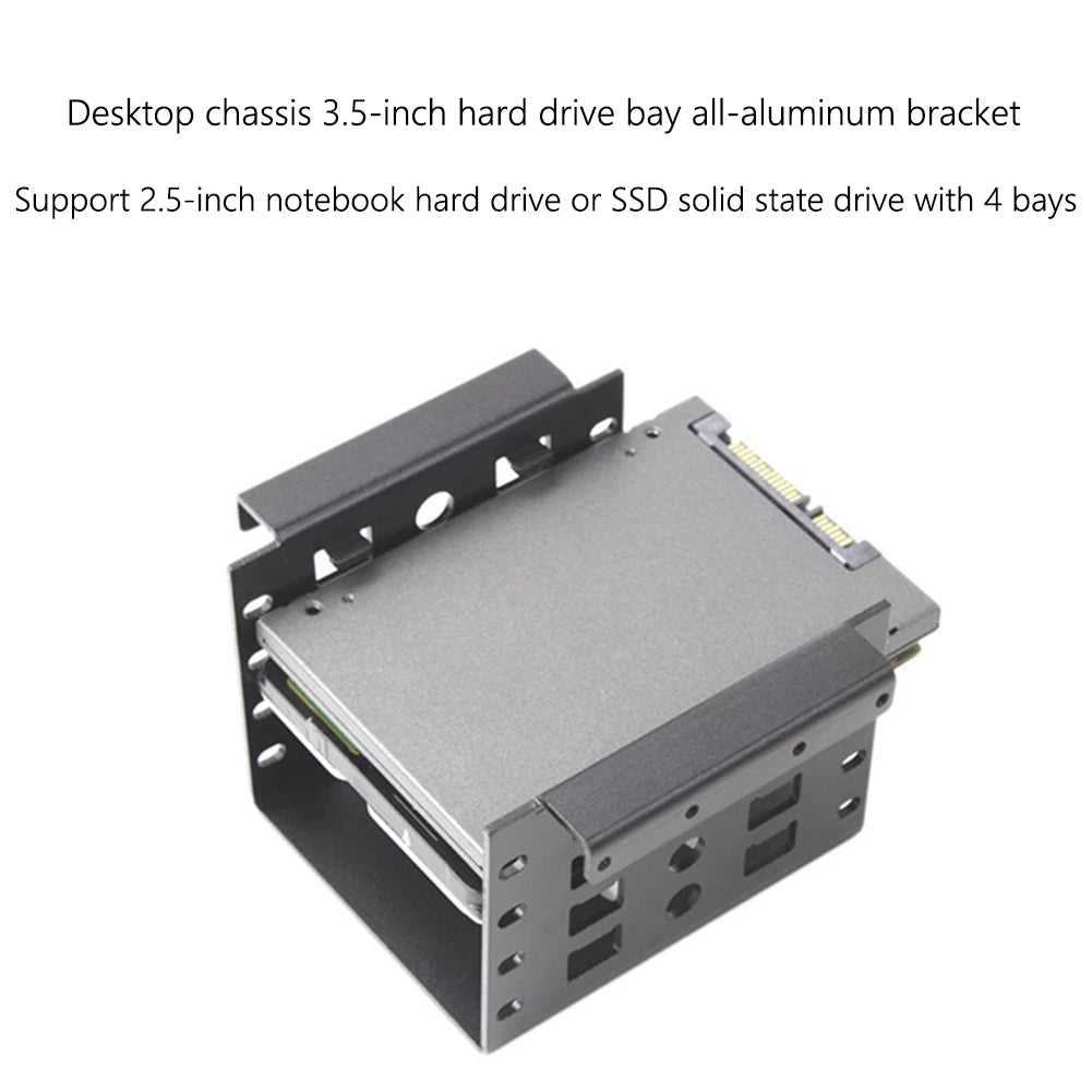 4-Bay 2.5" to 3.5" SSD Hard Drive Mounting Adapter Bracket Hard Drive Adapter Nixie