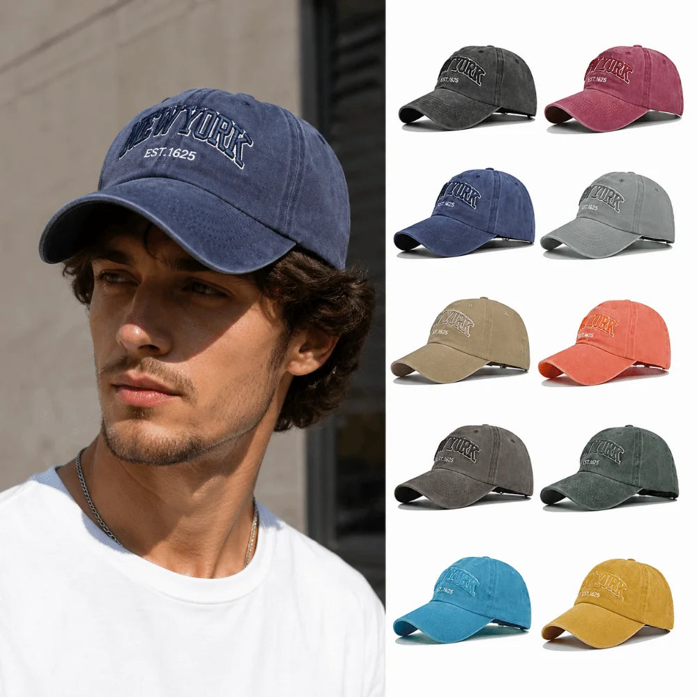 New York EST.1626 Vintage Washed Cotton Baseball Cap Baseball Cap Nixie