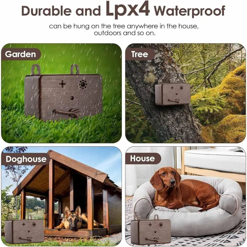 Ultrasonic Dog Bark Deterrent 50ft 3 Modes 270° Coverage