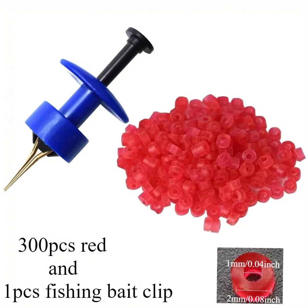 Worm Bait Clip + 300 Elastic Rubber Rings – Fishing Hair Rig